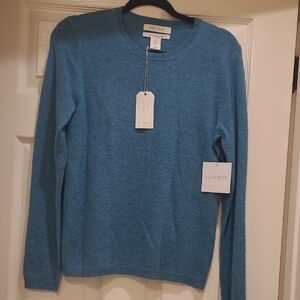 Ellen Tracy Cashmere Blue Sweater
